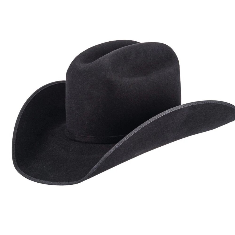 Hobby Horse Western Treasure Show Hat 7-1/8" Black Long Oval Retail $399